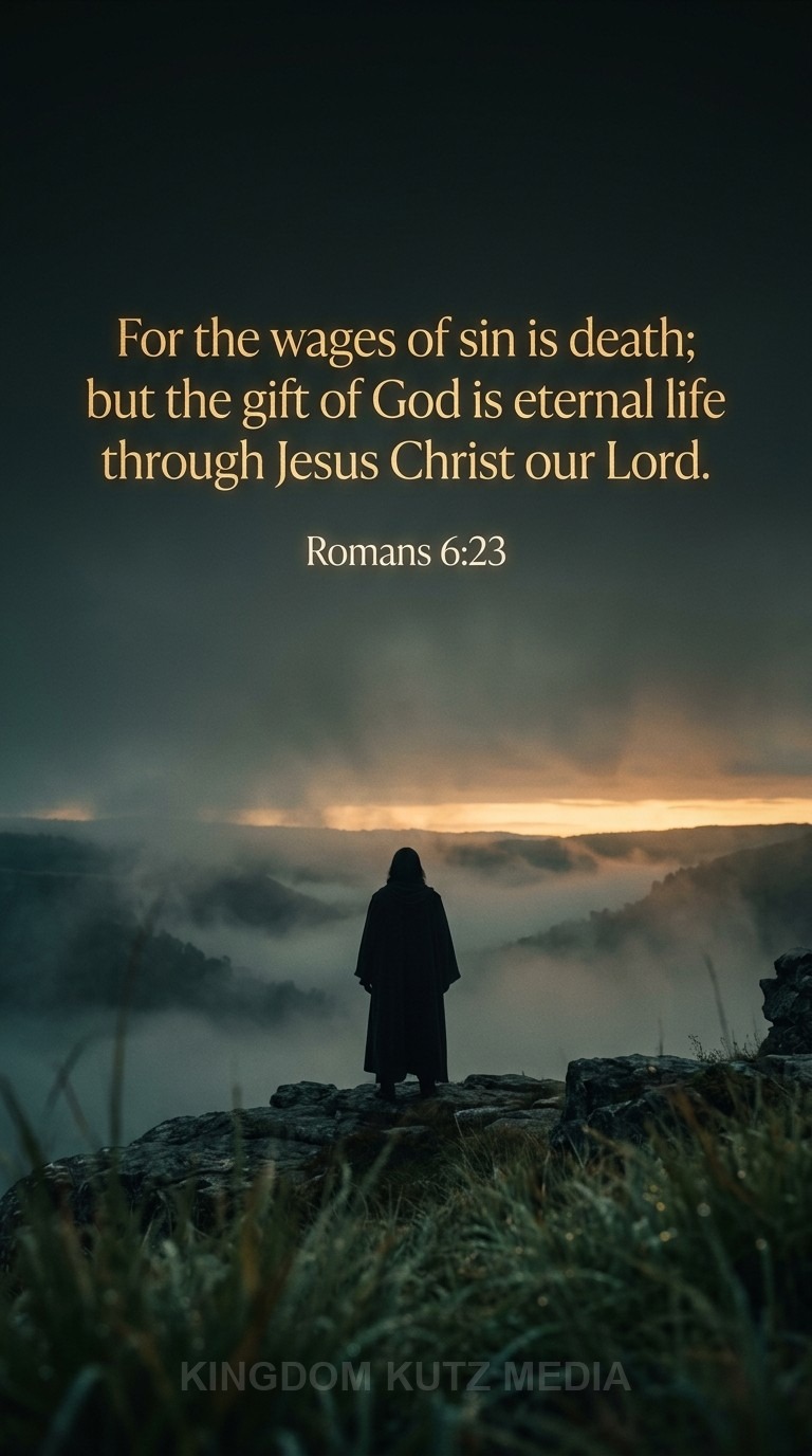 Bible verse card — Romans 6:23 KJV