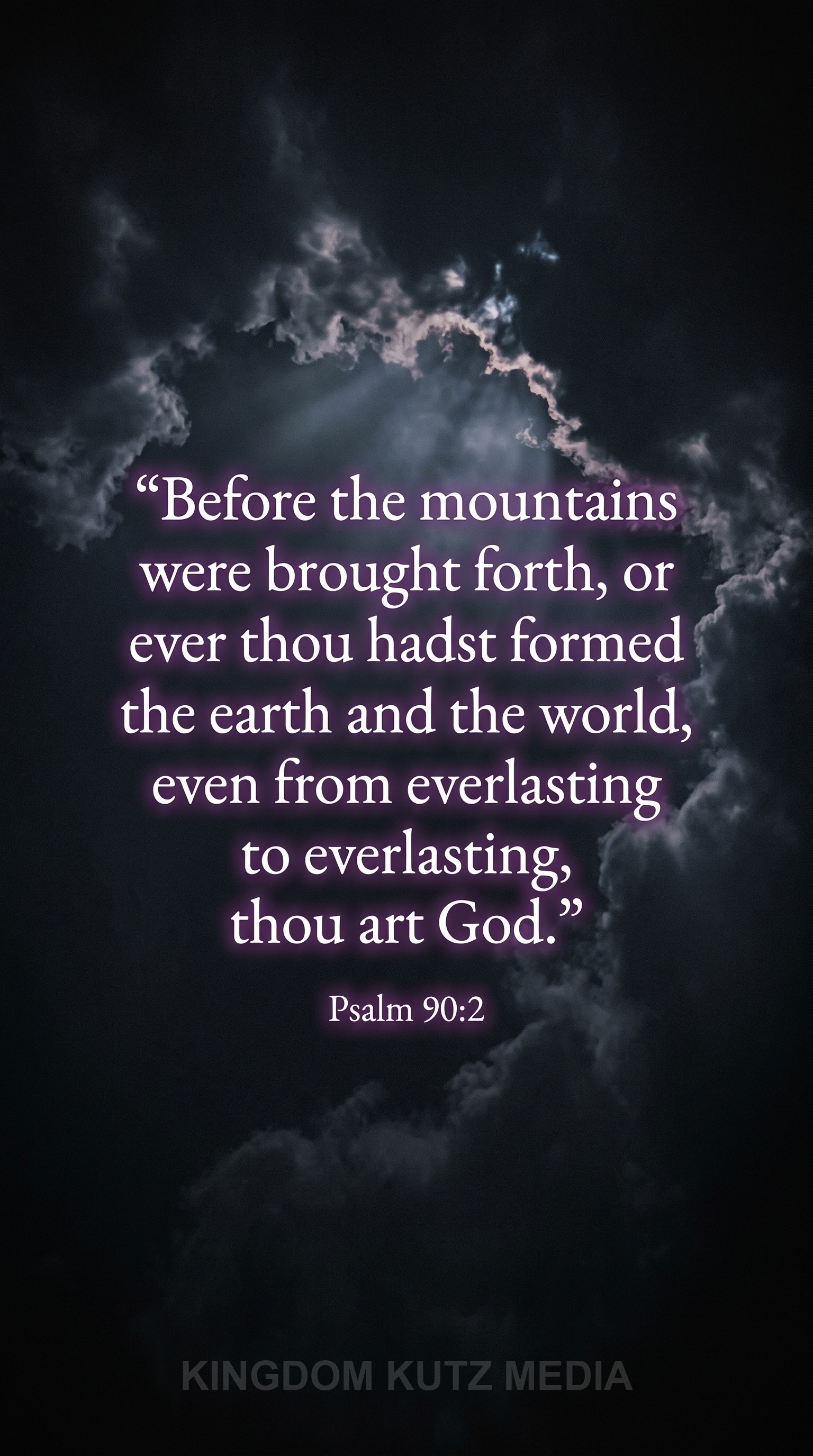 Bible verse card, Psalm 90:2 KJV