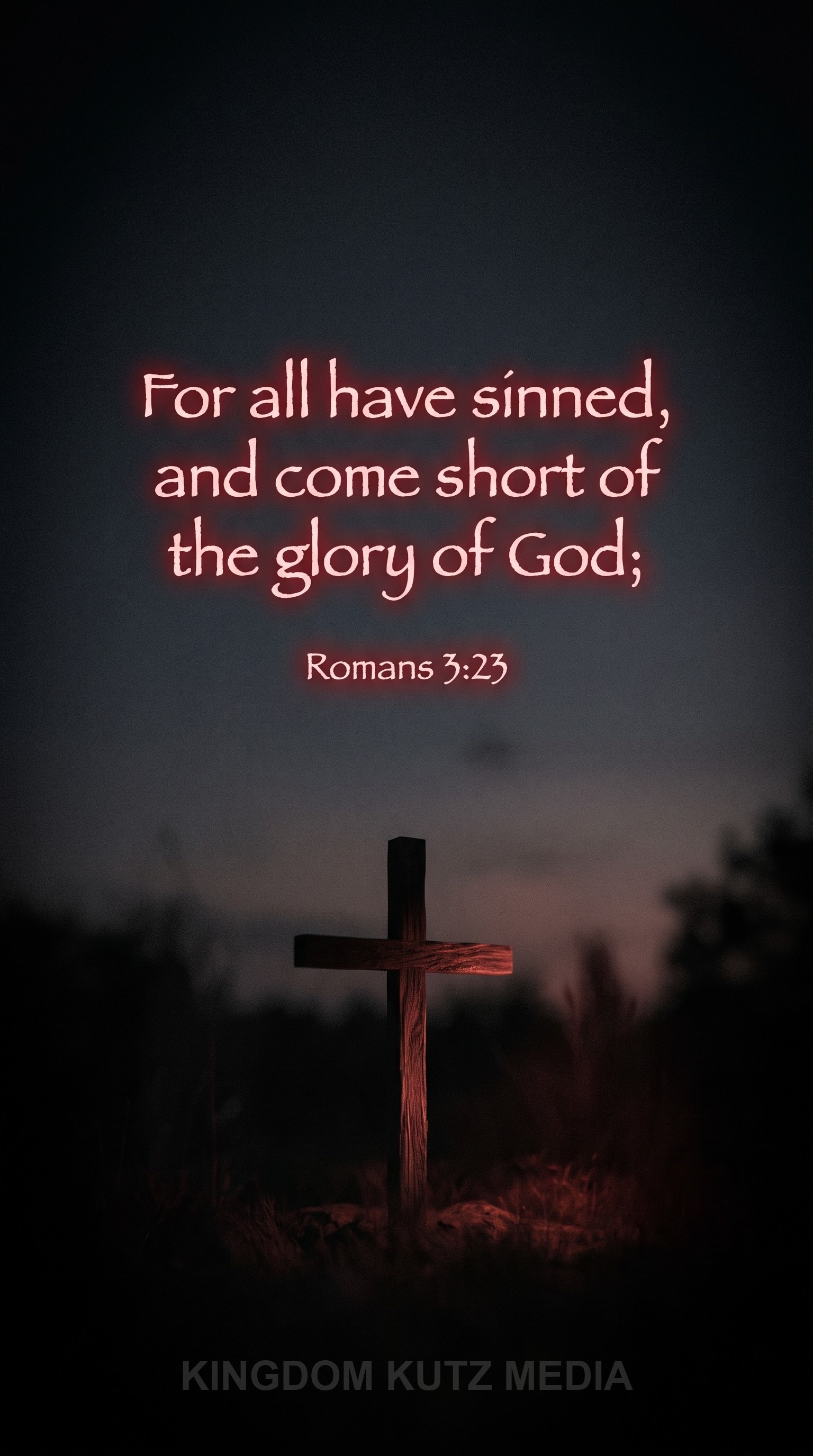 Bible verse card, Romans 3:23 KJV