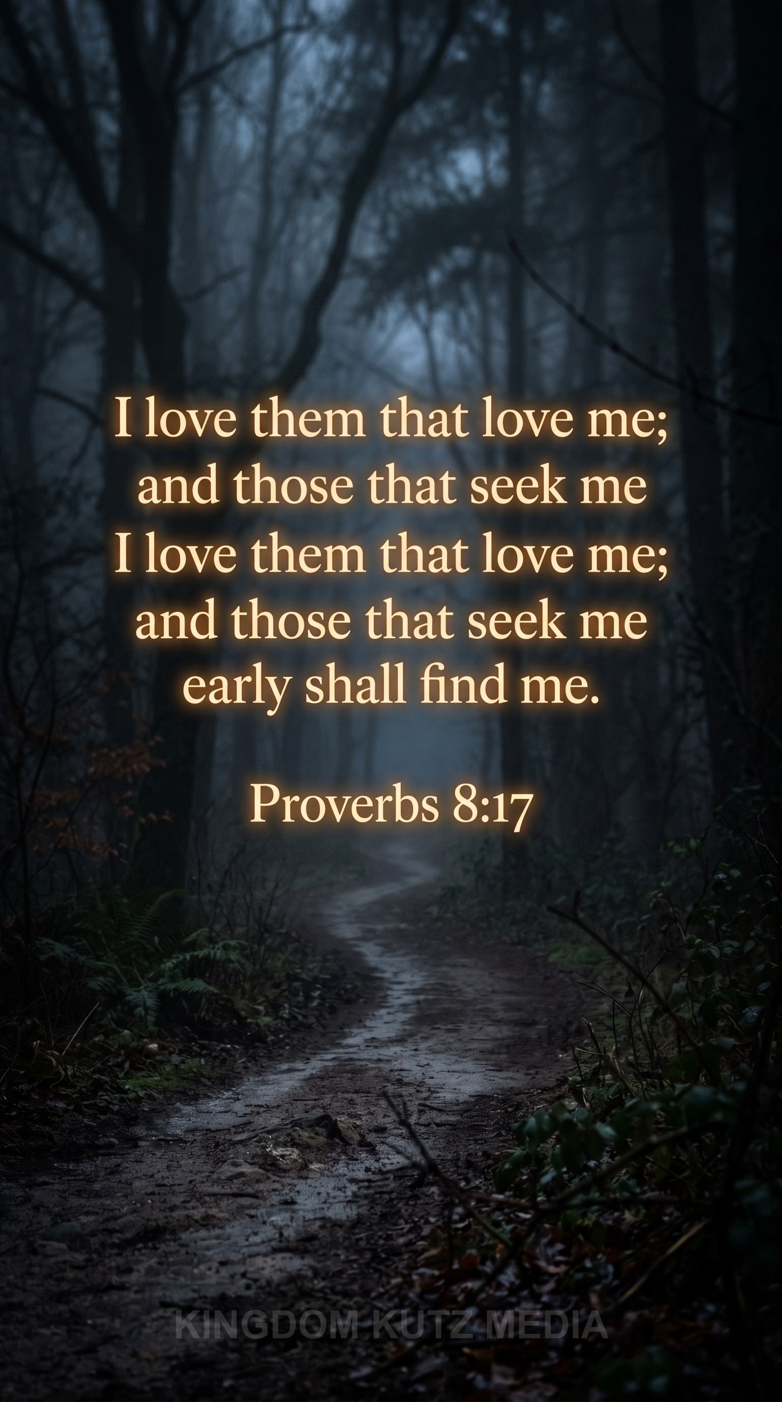 Bible verse card, Proverbs 8:17 KJV