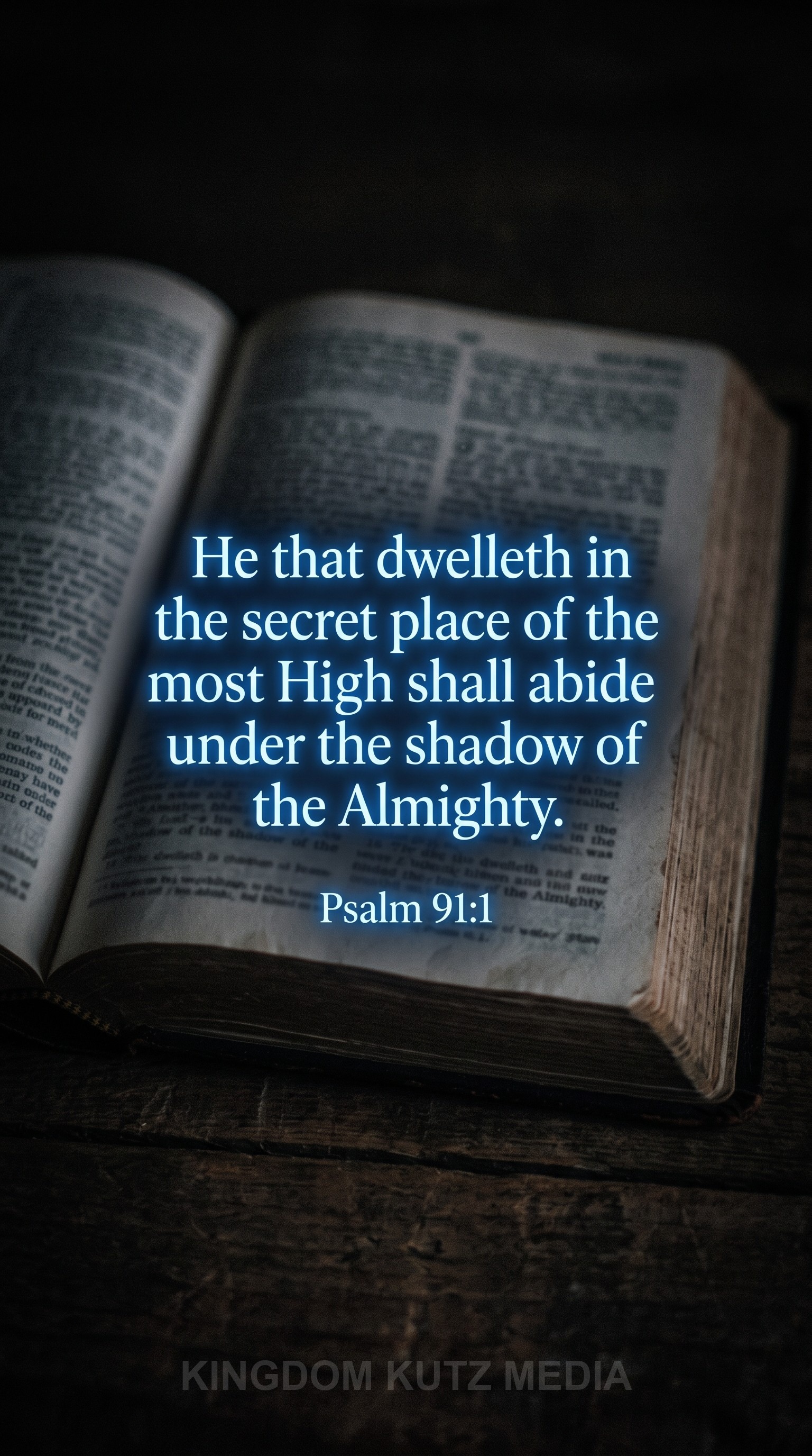 Bible verse card, Psalm 91:1 KJV