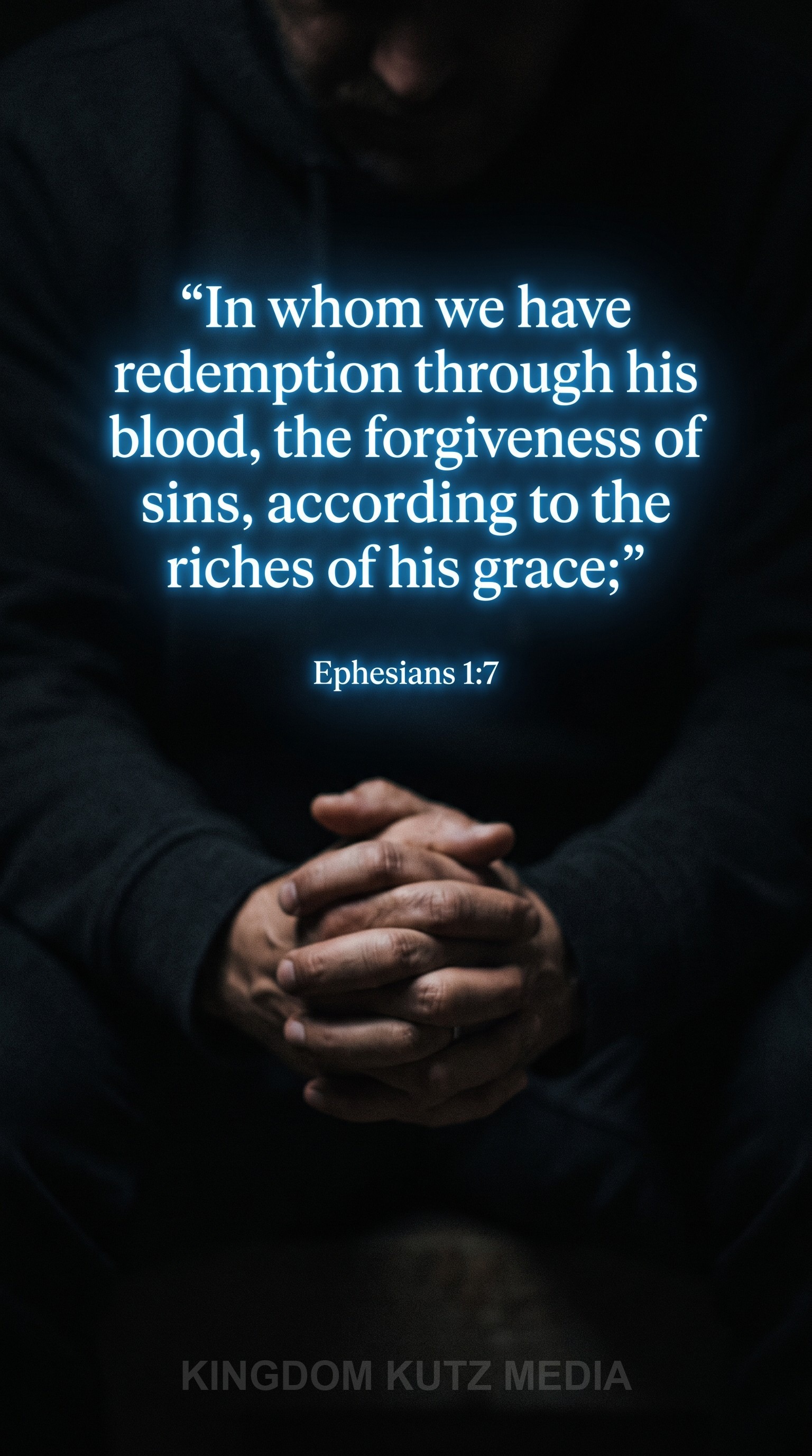 Bible verse card, Ephesians 1:7 KJV