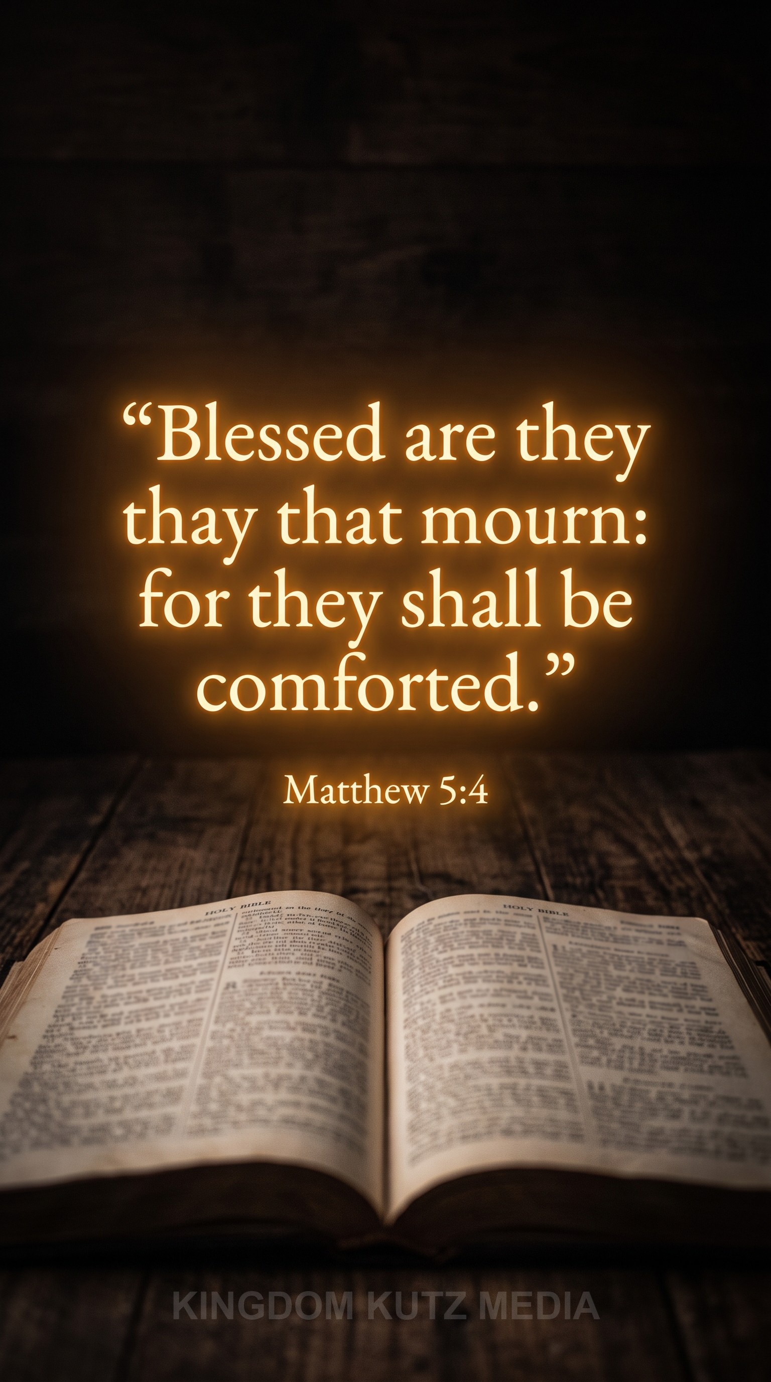 Bible verse card, Matthew 5:4 KJV