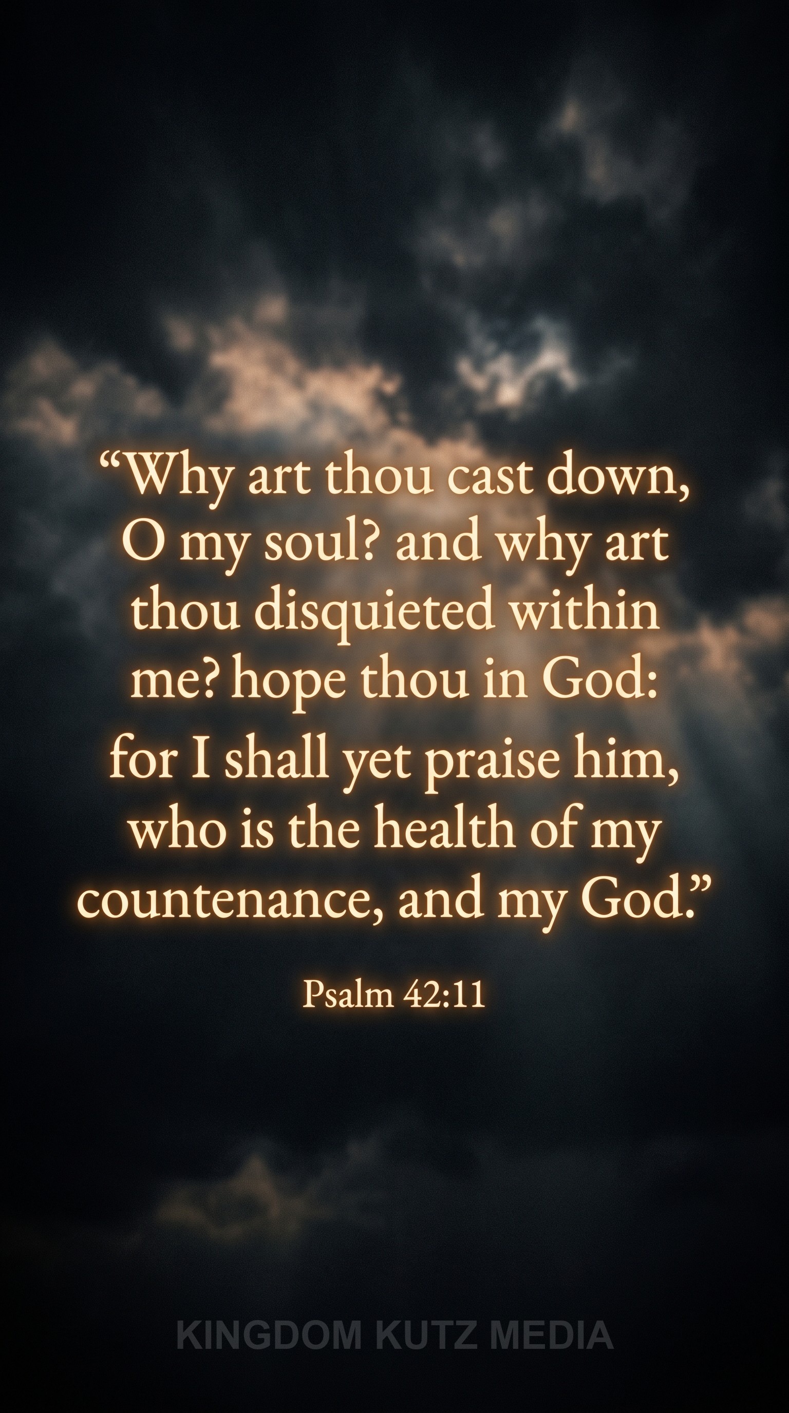 Bible verse card, Psalm 42:11 KJV