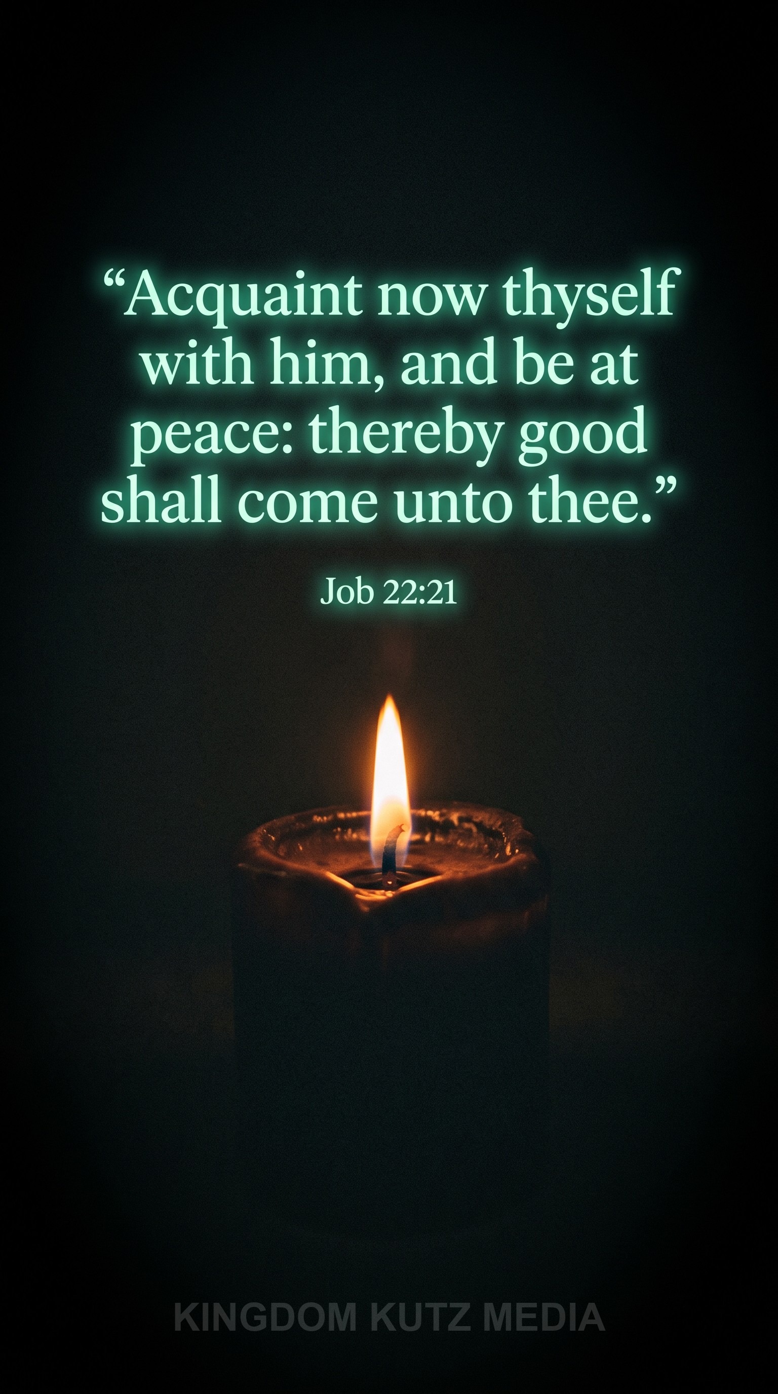 Bible verse card, Job 22:21 KJV