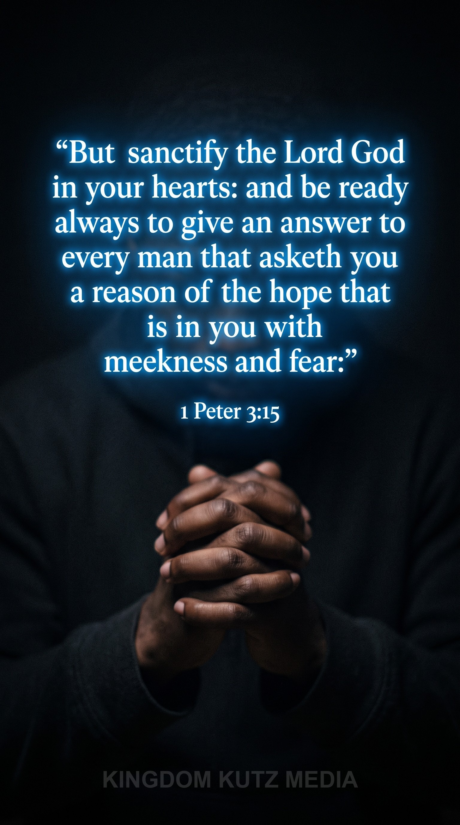 Bible verse card, 1 Peter 3:15 KJV
