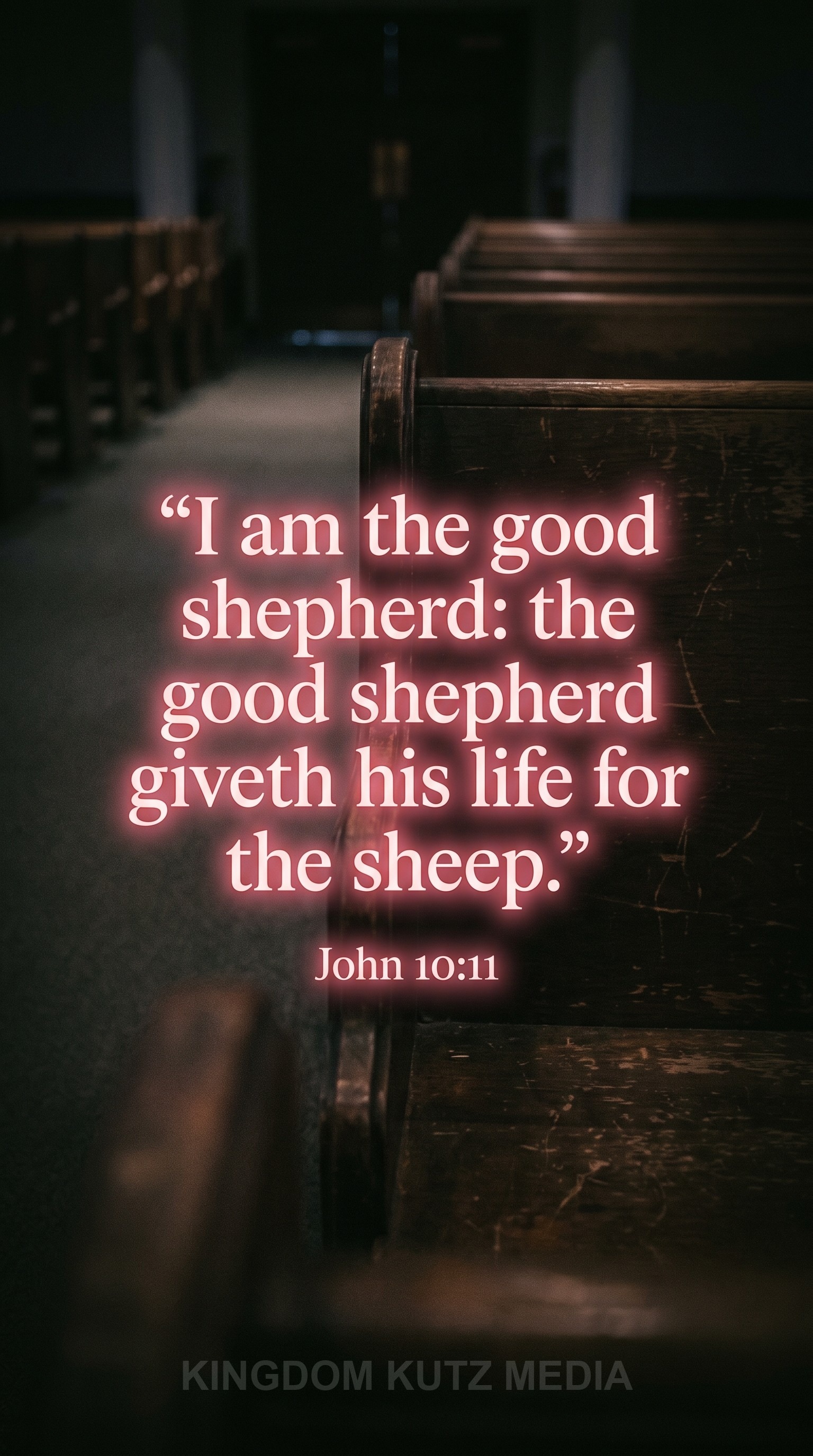 Bible verse card, John 10:11 KJV