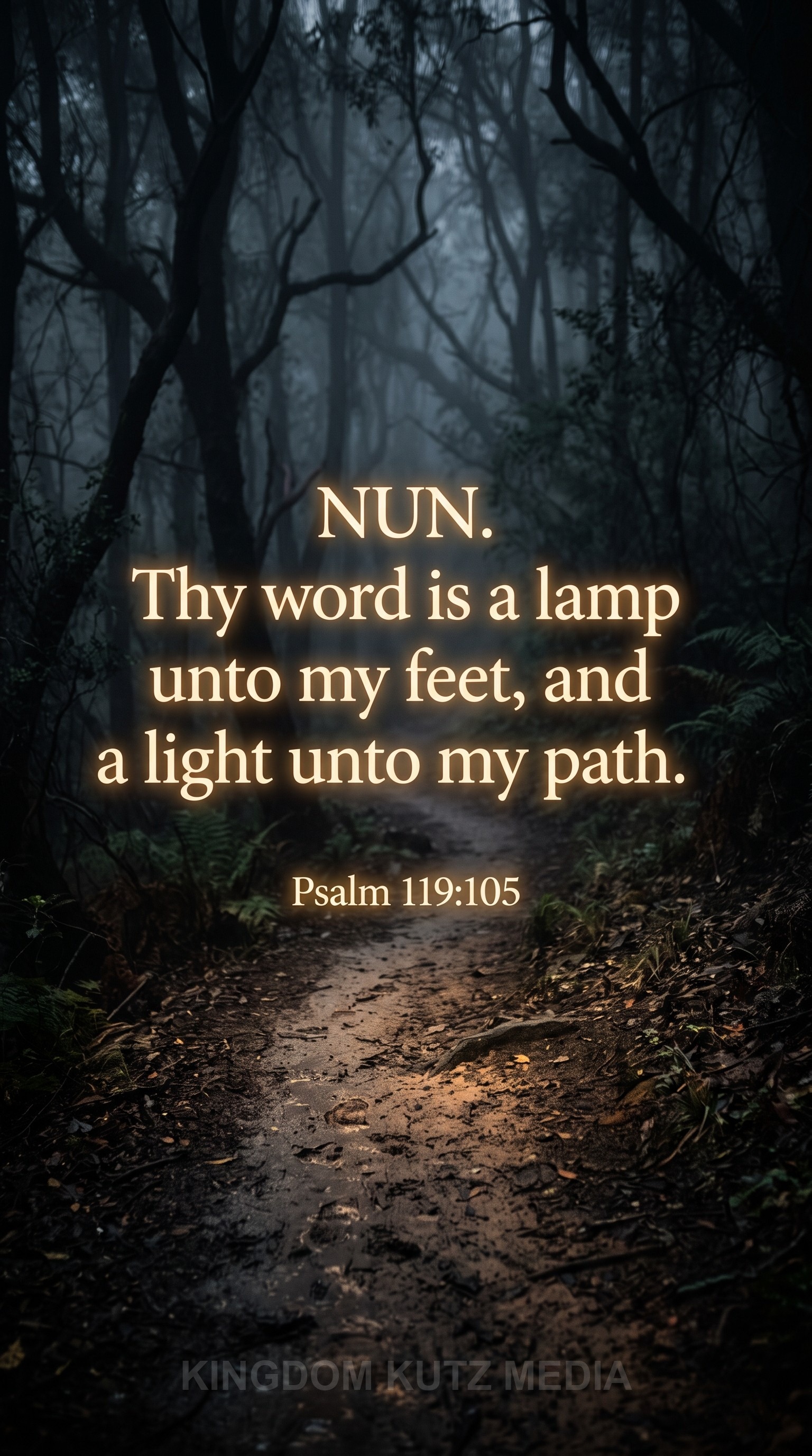 Bible verse card, Psalm 119:105 KJV