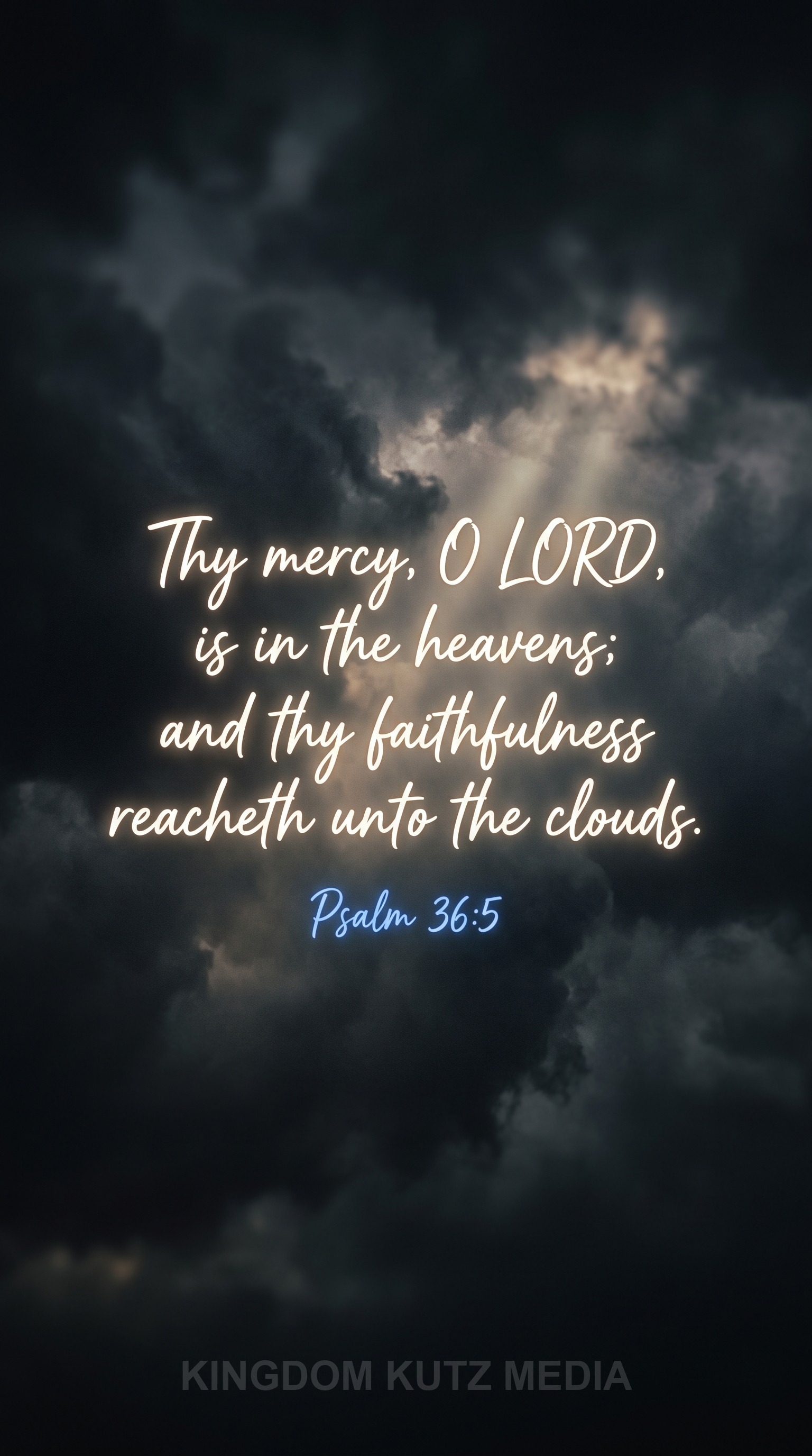 Bible verse card, Psalm 36:5 KJV