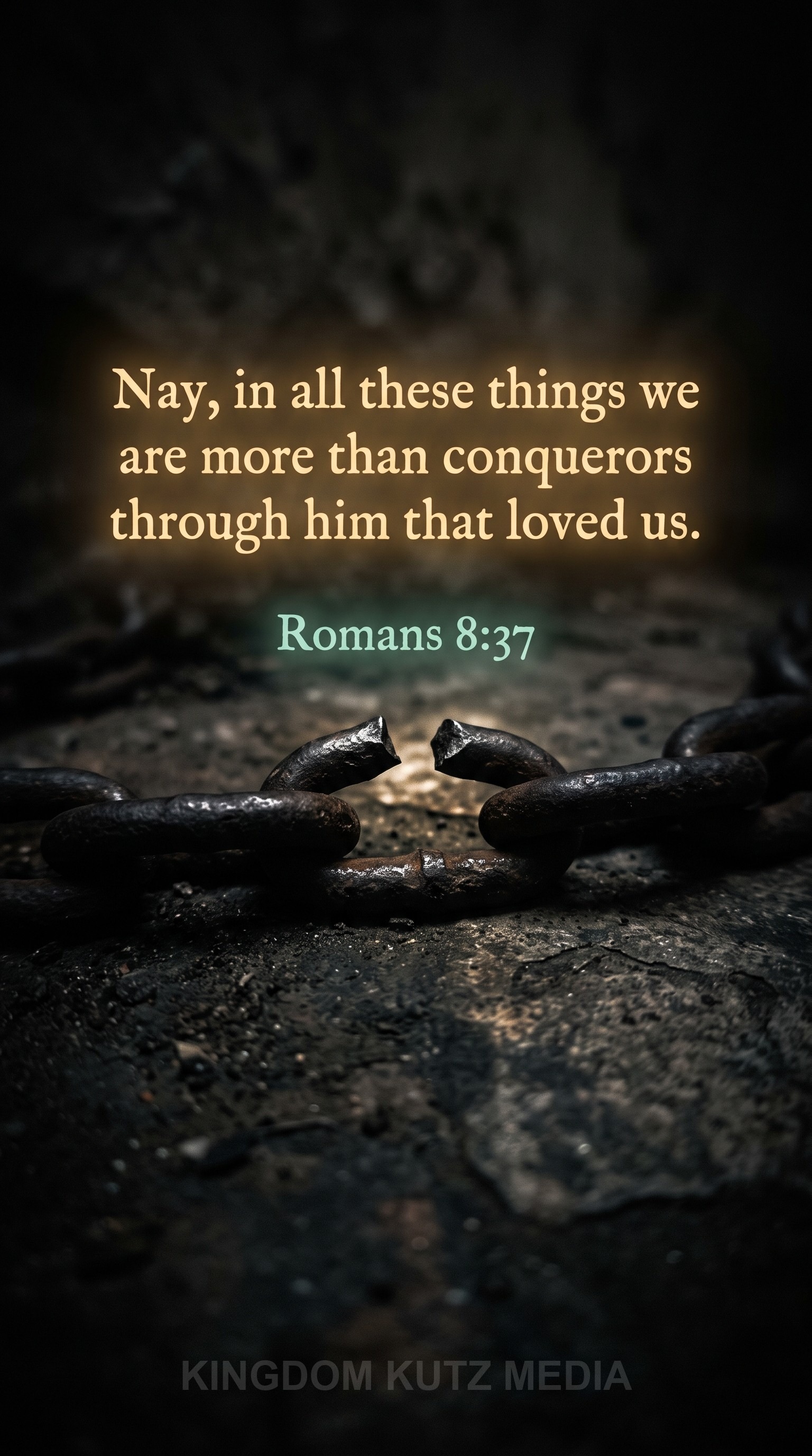 Bible verse card, Romans 8:37 KJV