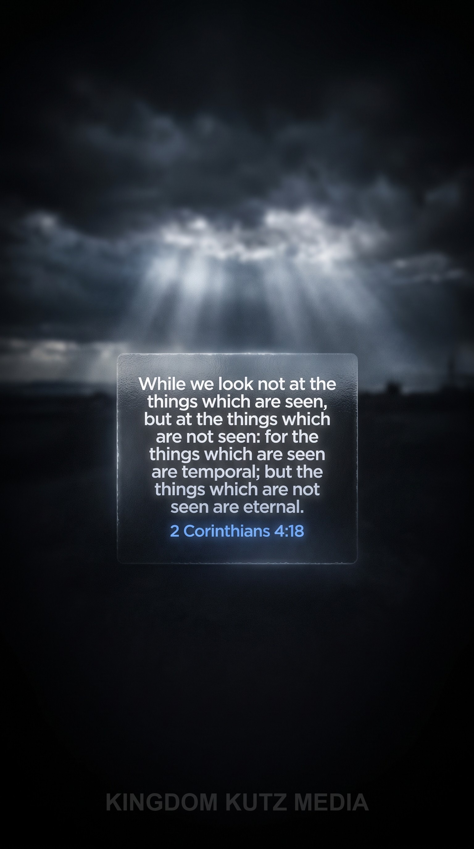 Bible verse card, 2 Corinthians 4:18 KJV