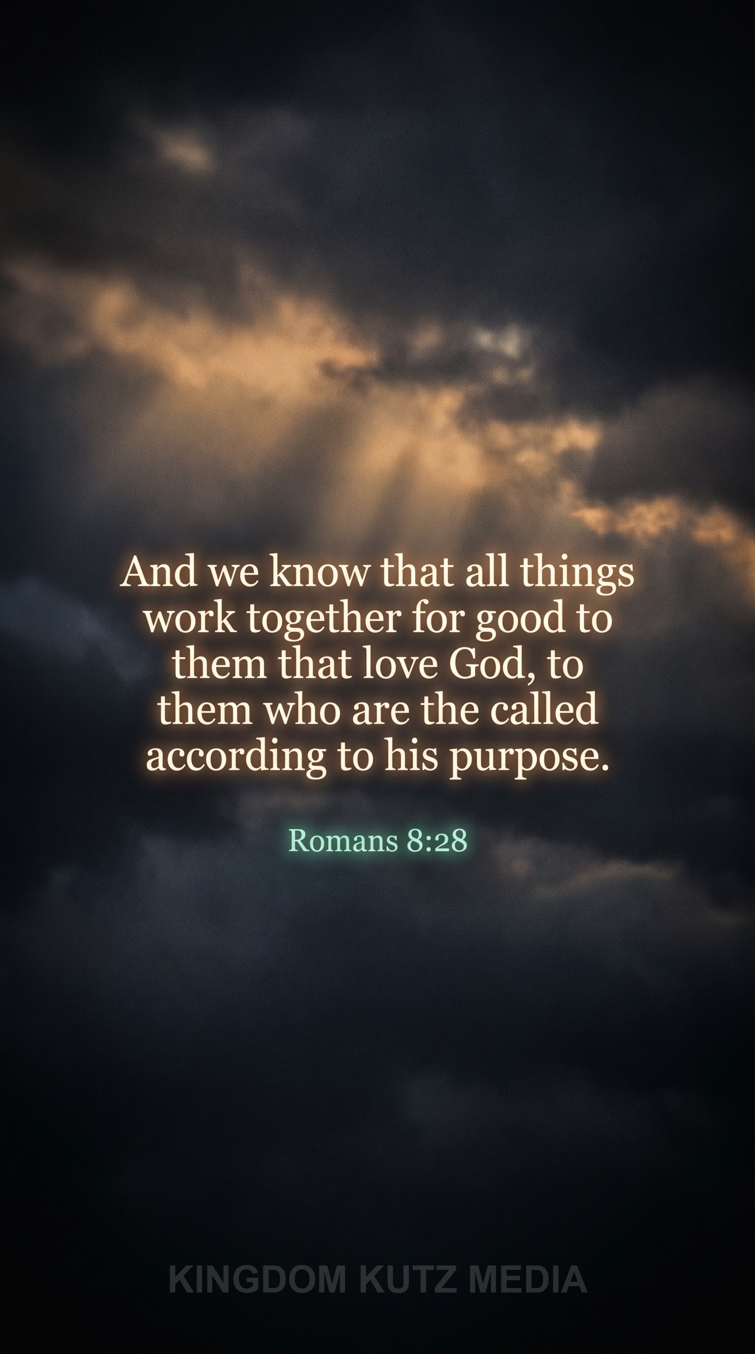 Bible verse card, Romans 8:28 KJV