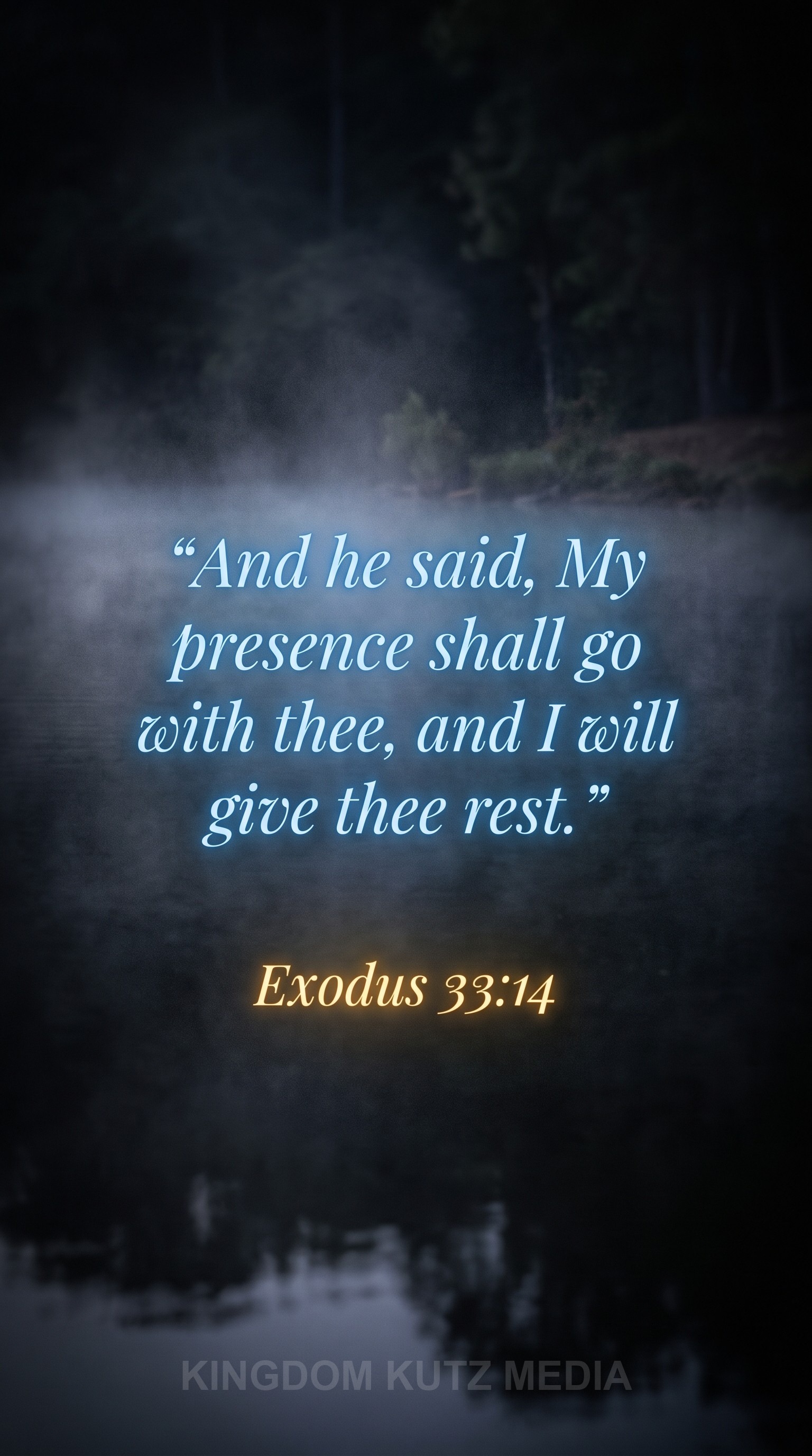 Bible verse card, Exodus 33:14 KJV