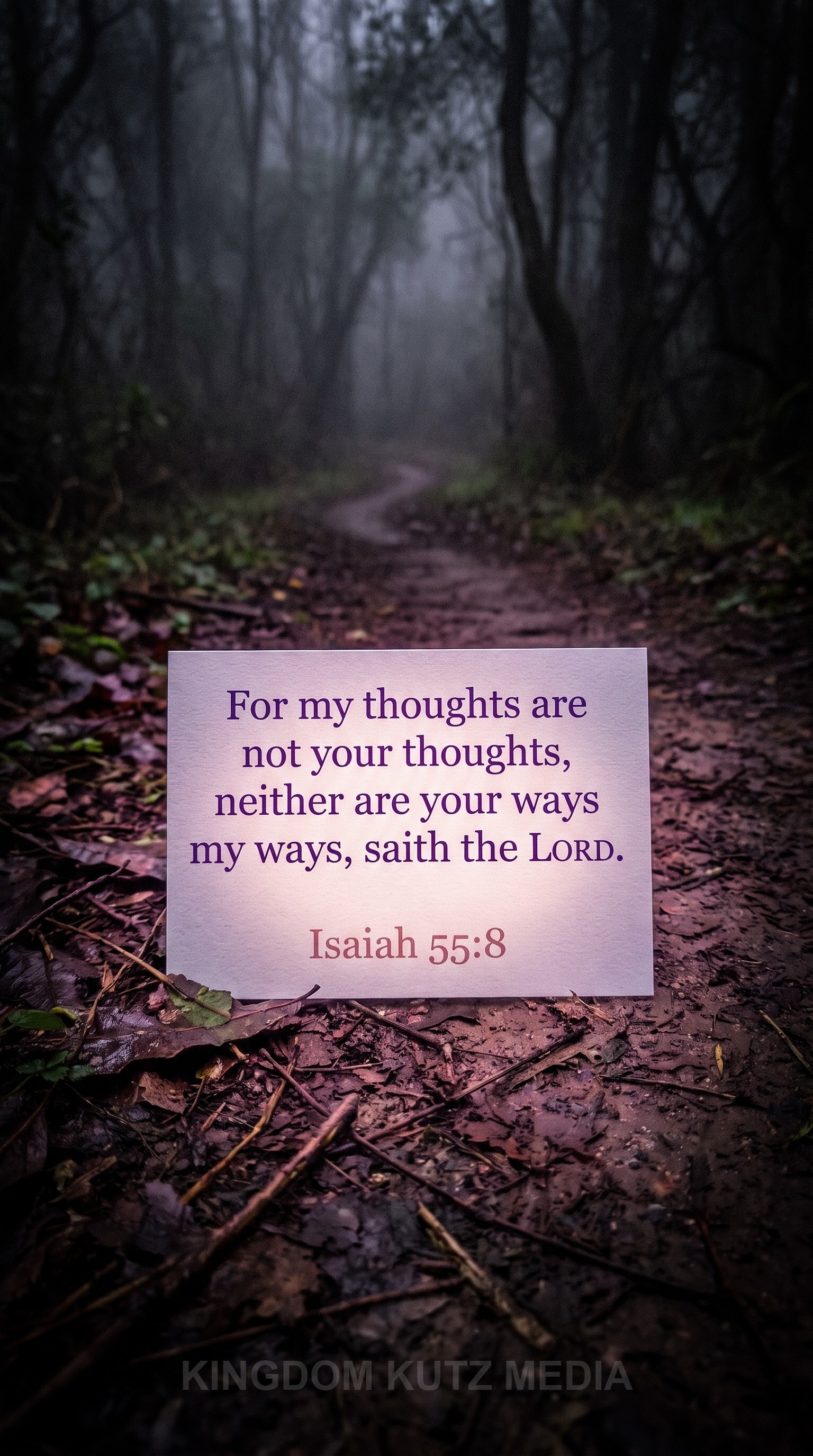 Bible verse card, Isaiah 55:8 KJV