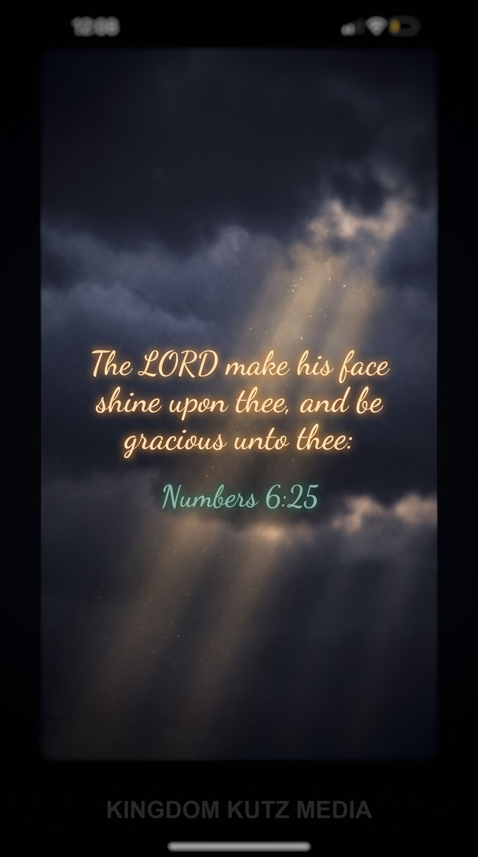 Bible verse card, Numbers 6:25 KJV