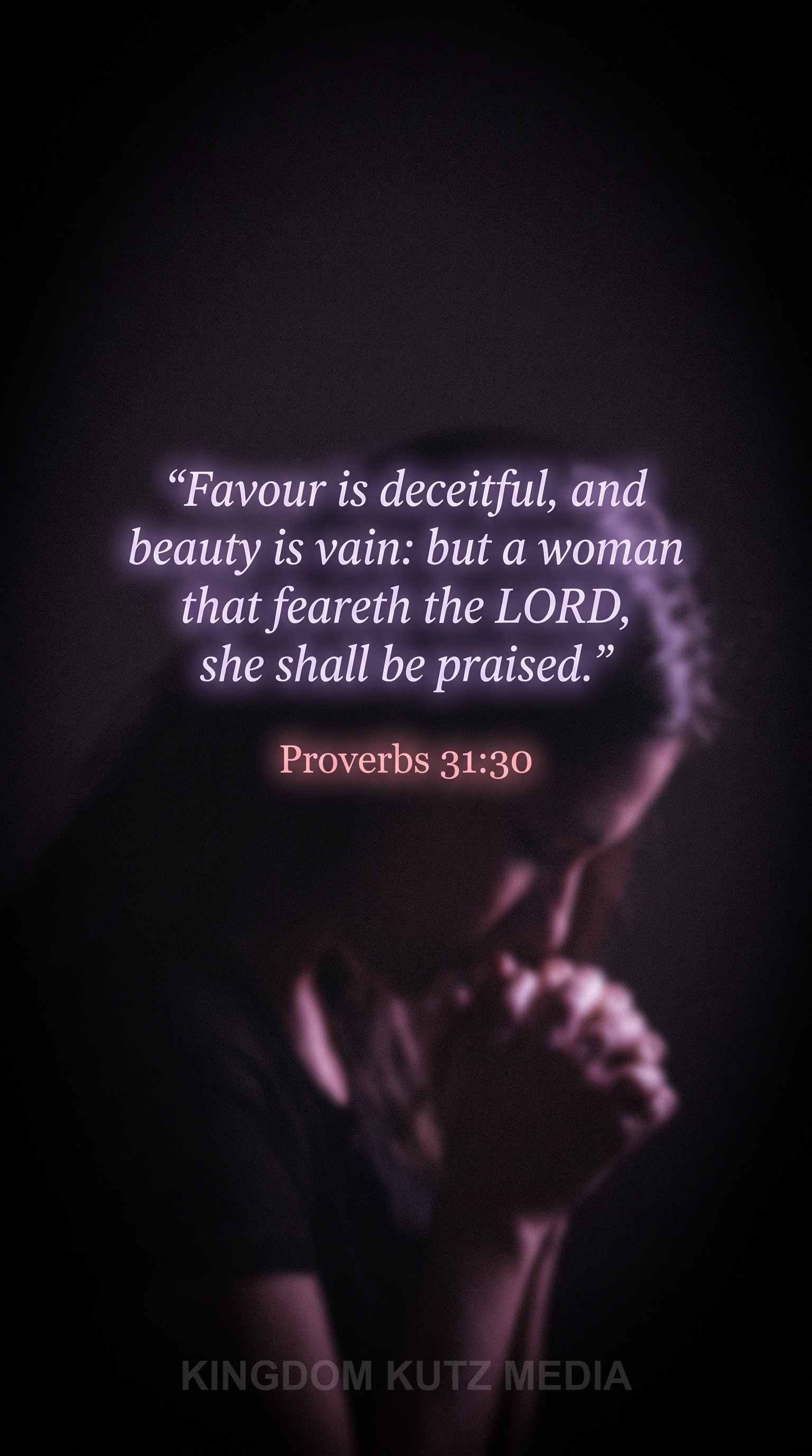 Bible verse card, Proverbs 31:30 KJV