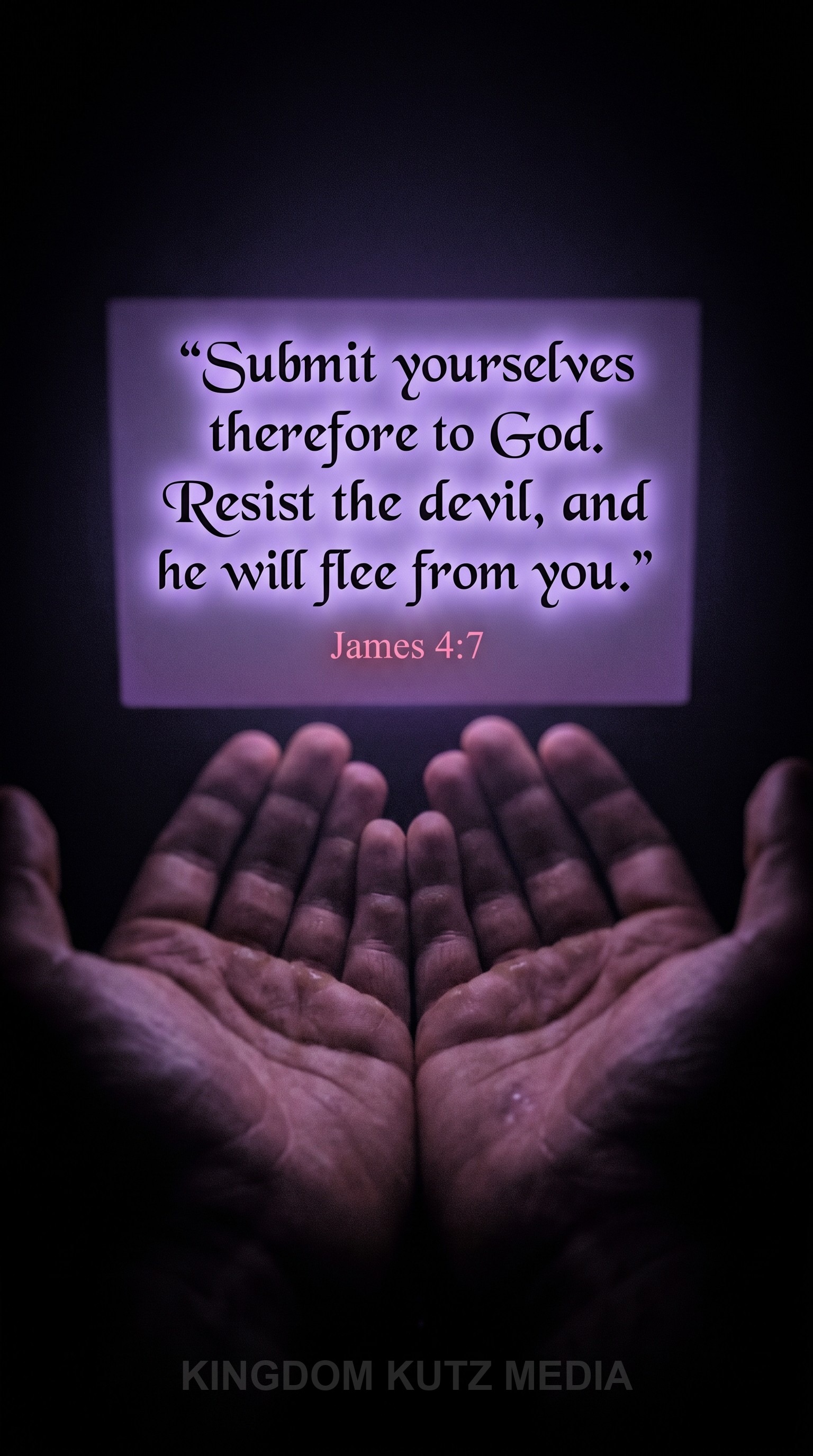 Bible verse card, James 4:7 KJV