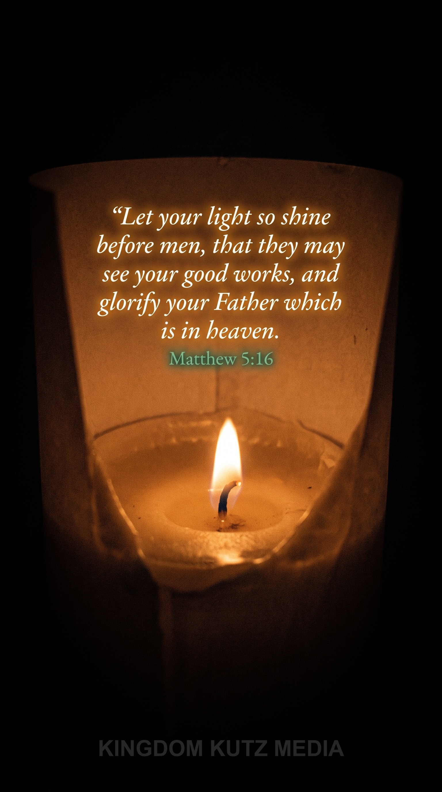Bible verse card, Matthew 5:16 KJV