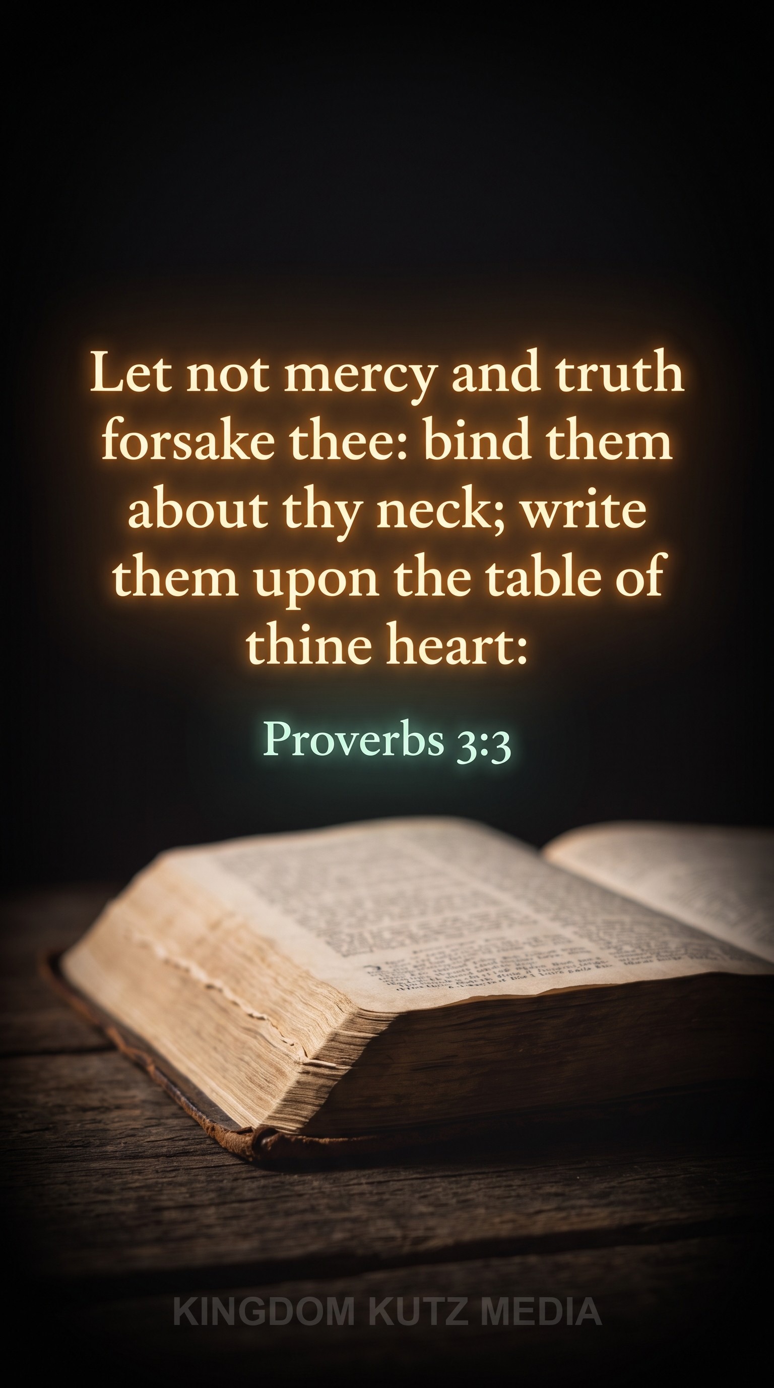 Bible verse card, Proverbs 3:3 KJV