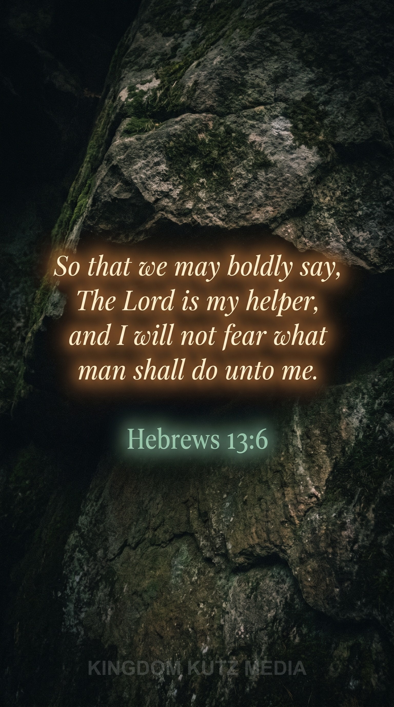 Bible verse card, Hebrews 13:6 KJV