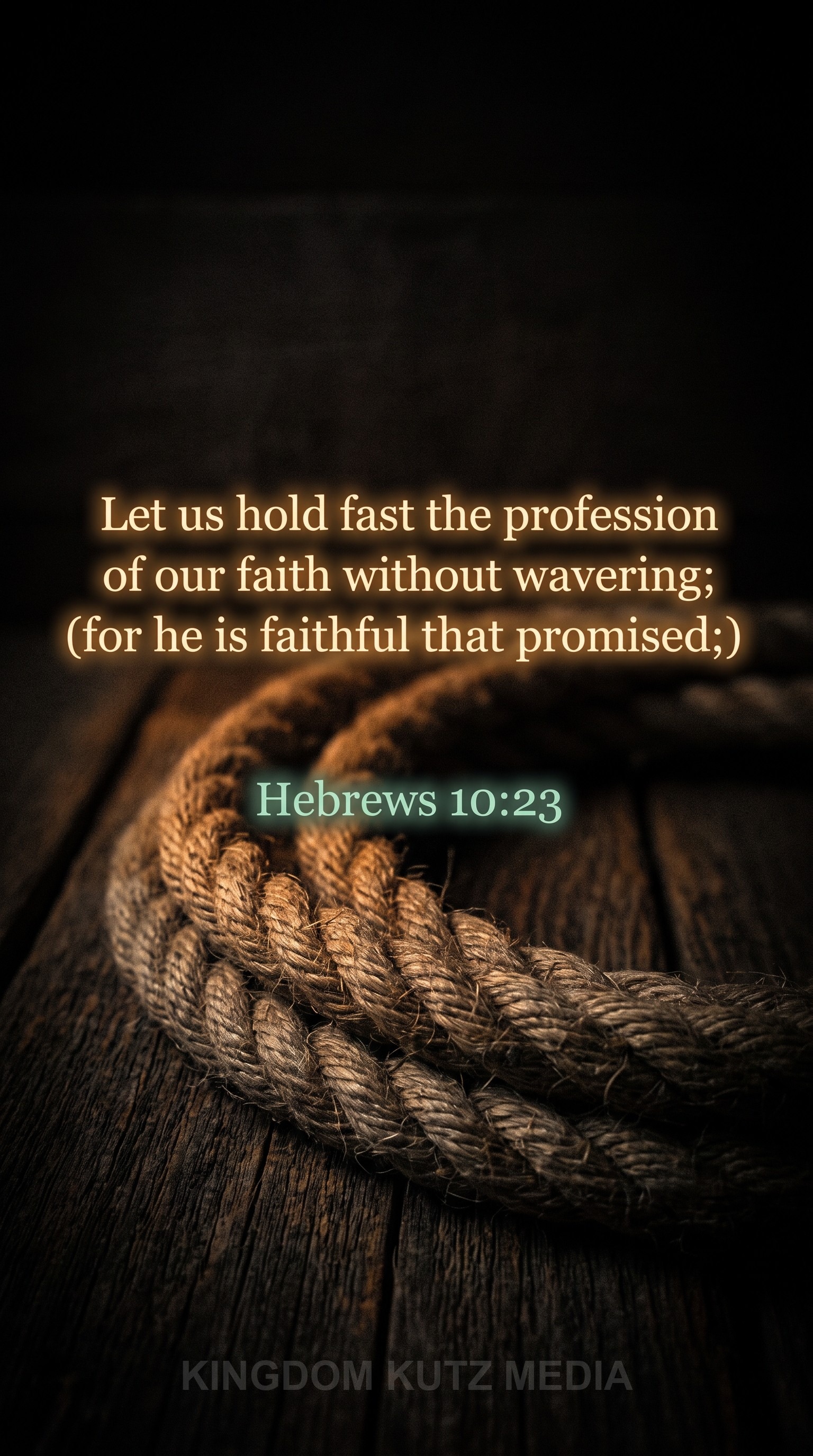 Bible verse card, Hebrews 10:23 KJV