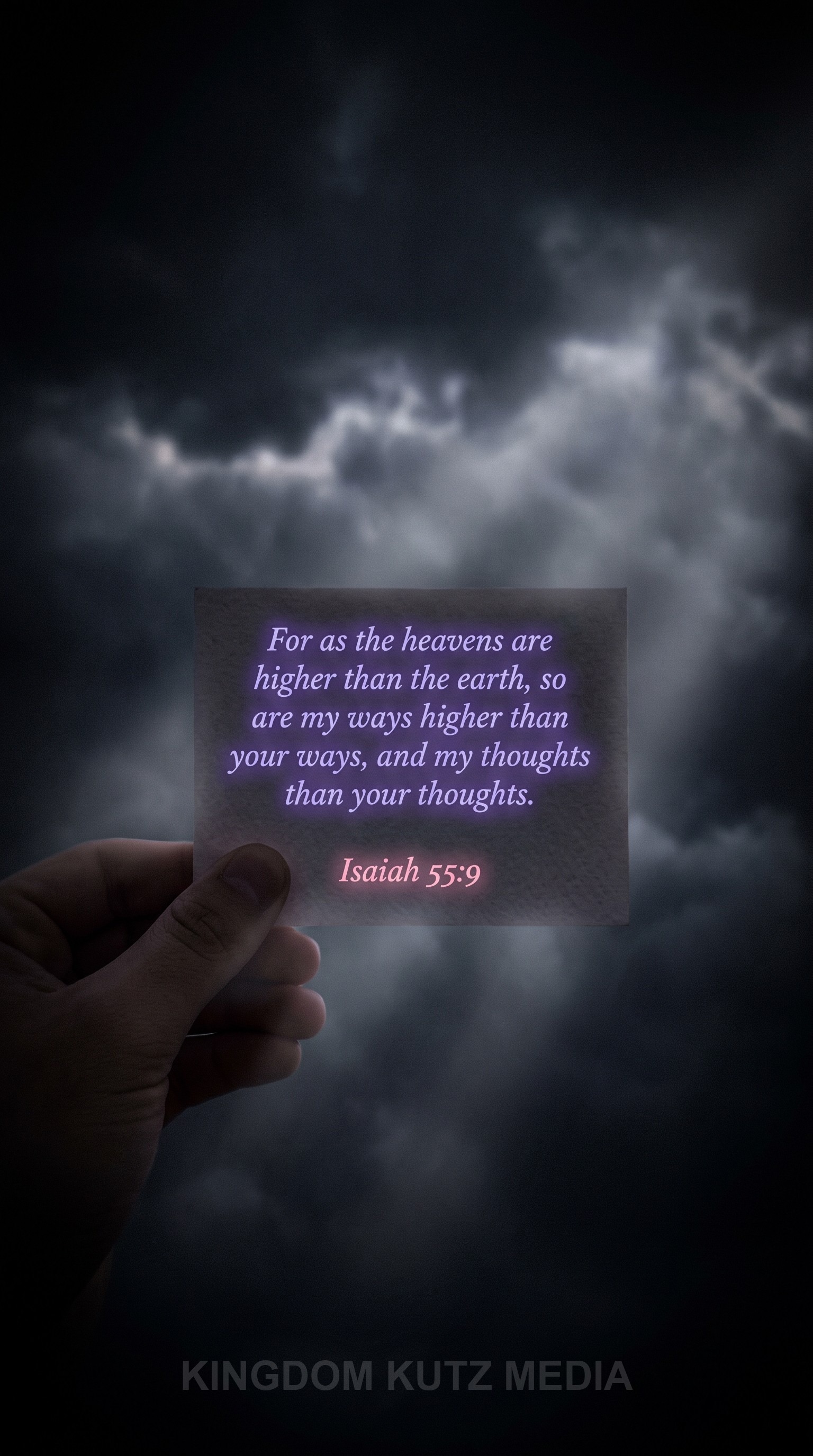 Bible verse card, Isaiah 55:9 KJV