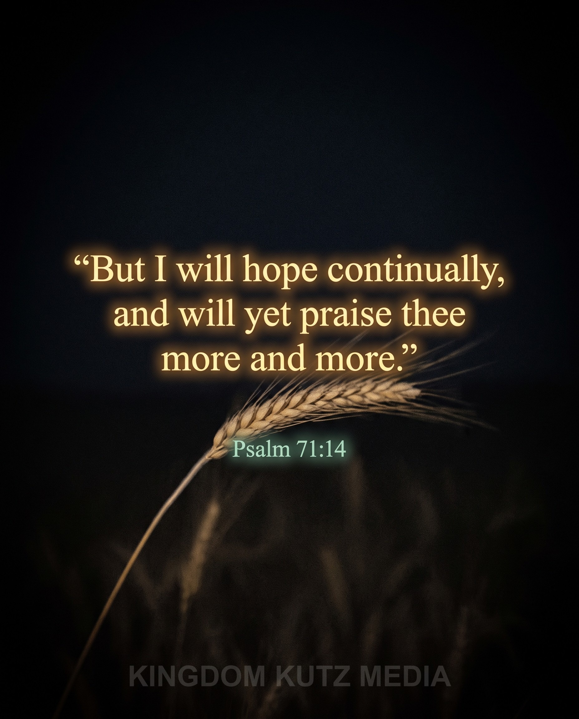 Daily Bible verse card, Psalm 71:14 KJV