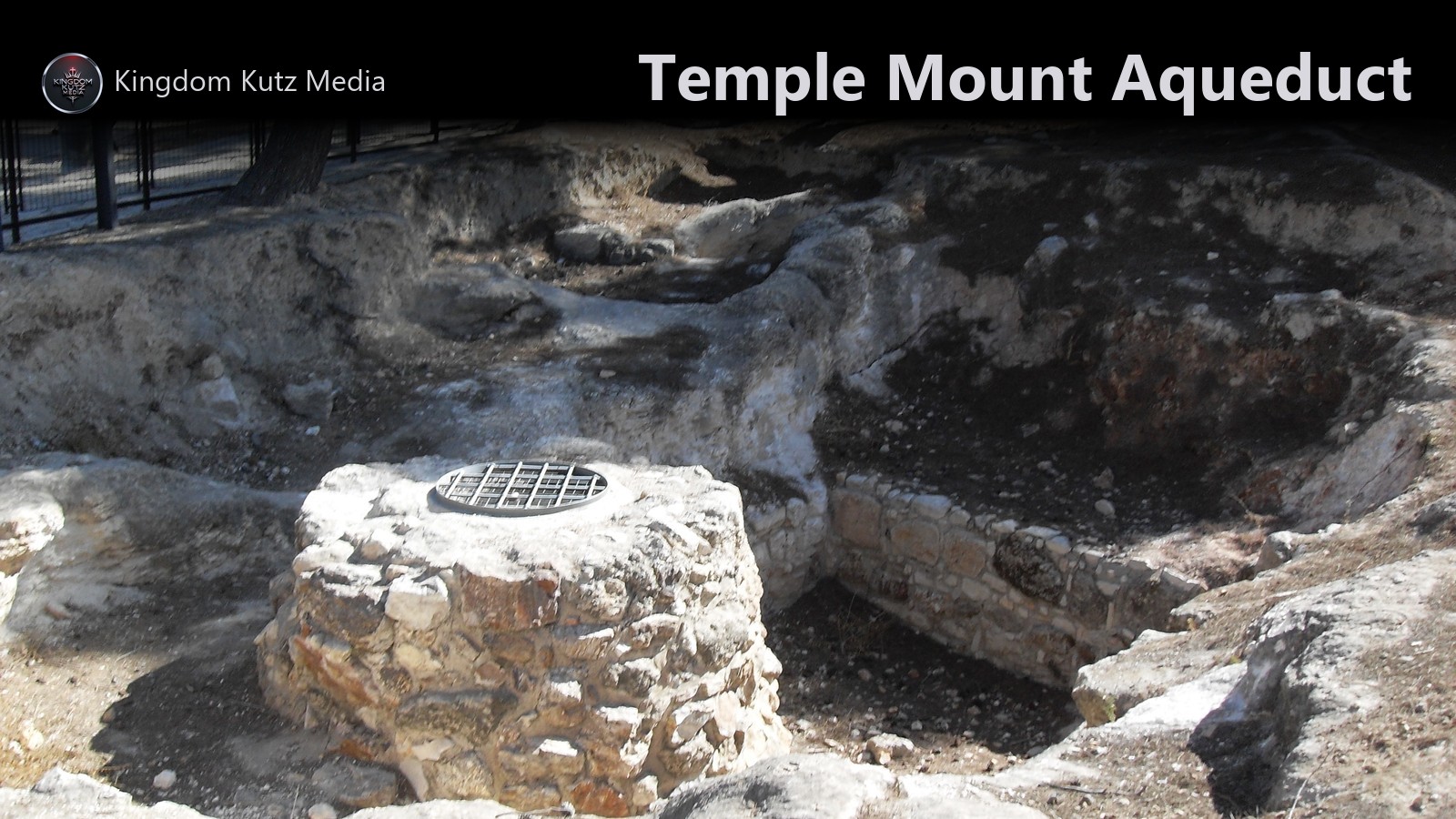 An excavated section and inspection shaft of Jerusalem's ancient Lower Aqueduct at Armon Hanatziv